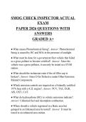SMOG CHECK INSPECTOR ACTUAL&NewLine;EXAM&NewLine;PAPER 2026 QUESTIONS WITH&NewLine;ANSWERS&NewLine;GRADED A&plus;