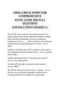 SMOG CHECK INSPECTOR&NewLine;COMPREHENSIVE&NewLine;STUDY GUIDE 2026 FULL&NewLine;QUESTIONS&NewLine;AND SOLUTIONS GRADED A&plus;
