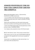 ADVANCED PATHOPHYSIOLOGY UTMB 5355&NewLine;EXAM 4 2026 COMPLETE STUDY GUIDE HIGH&NewLine;YIELD CONCEPTS A&plus;