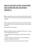 SNCOA LDR-303S ACTUAL EXAM SCRIPT&NewLine;2026 QUESTIONS AND SOLUTIONS&NewLine;GRADED A&plus;&NewLine;