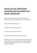 SNCOA LDR-303S CERTIFICATION&NewLine;EVALUATION 2026 EXAM SCRIPT FULLY&NewLine;SOLVED QUESTION SET