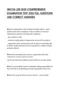 SNCOA LDR-303S COMPREHENSIVE&NewLine;EXAMINATION TEST 2026 FULL QUESTIONS&NewLine;AND CORRECT ANSWERS