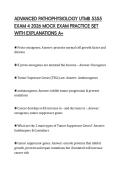 ADVANCED PATHOPHYSIOLOGY UTMB 5355&NewLine;EXAM 4 2026 MOCK EXAM PRACTICE SET&NewLine;WITH EXPLANATIONS A&plus;