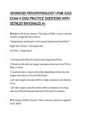 ADVANCED PATHOPHYSIOLOGY UTMB 5355&NewLine;EXAM 4 2026 PRACTICE QUESTIONS WITH&NewLine;DETAILED RATIONALES A&plus;
