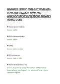 ADVANCED PATHOPHYSIOLOGY UTMB 5355&NewLine;EXAM 2026 CELLULAR INJURY AND&NewLine;ADAPTATION REVIEW QUESTIONS ANSWERS&NewLine;VERIFIED GUIDE
