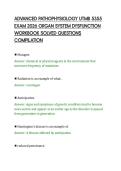ADVANCED PATHOPHYSIOLOGY UTMB 5355&NewLine;EXAM 2026 ORGAN SYSTEM DYSFUNCTION&NewLine;WORKBOOK SOLVED QUESTIONS&NewLine;COMPILATION