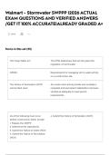 Walmart - Stormwater SWPPP &vert;2026 ACTUAL EXAM QUESTIONS AND VERIFIED ANSWERS &sol;GET IT 100&percnt; ACCURATE&vert;ALREADY GRADED A&plus;