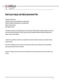 WGU C229&colon; Assessment 2 Root-Cause Analysis and Safety Improvement Plan &vert; 2026 Update