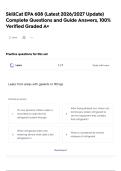SkillCat EPA 608 &lpar;Latest 2026&sol;2027 Update&rpar; Complete Questions and Guide Answers&comma; 100&percnt; Verified Graded A&plus;