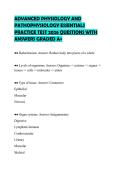ADVANCED PHYSIOLOGY AND&NewLine;PATHOPHYSIOLOGY ESSENTIALS&NewLine;PRACTICE TEST 2026 QUESTIONS WITH&NewLine;ANSWERS GRADED A&plus;