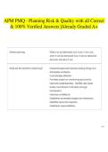 APM PMQ - Planning Risk & Quality with all Correct & 100&percnt; Verified Answers &vert;Already Graded A&plus;