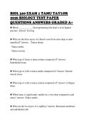 BIOL 320 EXAM 1 TAMU TAYLOR&NewLine;2026 BIOLOGY TEST PAPER&NewLine;QUESTIONS ANSWERS GRADED A&plus;&NewLine;