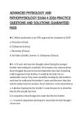 ADVANCED PHYSIOLOGY AND&NewLine;PATHOPHYSIOLOGY EXAM 4 2026 PRACTICE&NewLine;QUESTIONS AND SOLUTIONS GUARANTEED&NewLine;PASS