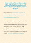 Wall Street Prep Premium Exam &lpar;Latest 2026 &sol; 2027 Updates&rpar; Questions and Answers 100&percnt; Correct &lpar;Verified Answers&rpar;- &lbrace;Grade A&rcub;&NewLine;&NewLine;