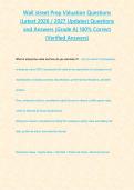 Wall street Prep Valuation Questions &lpar;Latest 2026 &sol; 2027 Updates&rpar; Questions and Answers &lbrace;Grade A&rcub; 100&percnt; Correct &lpar;Verified Answers&rpar;&NewLine;&NewLine;