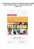 Test Bank Ebersole and Hess&rsquo; Gerontological Nursing & Healthy Aging 5th Edition by Theris A&period; Touhy&comma; and Kathleen F Jet Chapter 1-28&period;&NewLine;&NewLine;&NewLine;&NewLine;