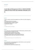 NCLEX RN leadership management EXAM A&plus; GRADE ASSURED COMPLETE SOLUTIONS AND VERIFIED ANSWERS