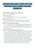 ADVENTIS FMC LEVEL 1 FINAL TEST 2026&NewLine;QUESTIONS WITH CORRECT ANSWERS&NewLine;GRADED A&plus;
