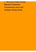  Structural Steel Design Member Properties Connections and Load Analysis Study Guide With Solution 2025&sol; 2026 Engineering Exam Guide