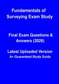 Fundamentals of Surveying Exam Study Guide &ndash; Key Concepts&comma; Practice Questions & Revision Notes PDF