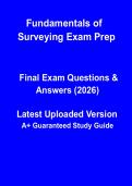 Fundamentals of Surveying Exam Prep 2026 &ndash; Complete Study Guide&comma; Concepts & Practice Questions PDF