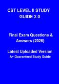 CST Level II Study Guide 2&period;0 &ndash; Complete Certification Prep&comma; Practice Questions & Exam Review PDF
