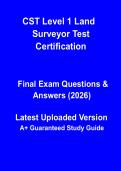 CST Level 1 Land Surveyor Test Certification &ndash; Complete Study Guide&comma; Practice Questions & Exam Prep PDF
