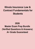 Illinois Insurance Law & Contract Fundamentals for Students &ndash; Complete Study Guide & Exam Notes PDF