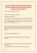 RDA FINAL EXAM REVIEW QUESTIONS AND CORRECT DETAILED ANSWERS &lpar;VERIFIED ANSWERS&rpar; ALREADY GRADED A&plus; &lpar;MOST RECENT&excl;&excl;&rpar;