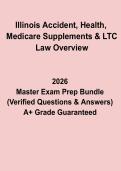 Illinois Accident&comma; Health&comma; Medicare Supplements & LTC Law Overview &ndash; Complete Study Guide PDF