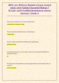 BIOL 101&sol; BIOL101 Module 6 Exam&colon; &lpar;Latest &NewLine;2026&sol; 2027 Update&rpar; Essential Biology I &NewLine;W&sol;Lab &vert; 100&percnt; Verified Questions & correct &NewLine;Answers &vert; Grade A