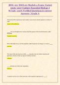 BIOL 101&sol; BIOL101 Module 4 Exam&colon; &lpar;Latest &NewLine;2026&sol; 2027 Update&rpar; Essential Biology I &NewLine;W&sol;Lab &vert; 100&percnt; Verified Questions & correct &NewLine;Answers &vert; Grade A