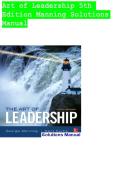 Solutions Manual&colon; The Art of Leadership &lpar;5th Edition&rpar; &ndash; Manning & Curtis &vert; Comprehensive Instructor Resource