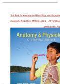 Test Bank for Anatomy & Physiology An Integrative Approach 4th Edition By Michael McKinley&comma; Valerie O'Loughlin&comma; Theresa Bidle &lpar;All Chapters&comma; 100&percnt; Original Verified&comma; A&plus; Grade&rpar;