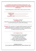CALIFORNIA HOUSEHOLD MOVERS EXAMINATION - &lpar;100 &NewLine;QUESTIONS&rpar; UP-TO-DATE ACTUAL EXAM QUESTIONS AND 100&percnt; &NewLine;ACCURATE SOLUTIONS &vert; VERIFIED ANSWERS - INSTANT PDF &NewLine;DOWNLOAD 