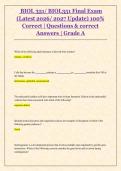 package deal for BIOL 351&sol; BIOL351 Final Exam study guide &lpar;Latest 2026&sol; 2027