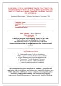 CALIFORNIA PUBLIC ADJUSTER LICENSING PRACTICE EXAM - &NewLine;&lpar;150 QUESTIONS&rpar; UP-TO-DATE ACTUAL EXAM QUESTIONS AND &NewLine;100&percnt; ACCURATE SOLUTIONS &vert; VERIFIED ANSWERS - INSTANT &NewLine;PDF DOWNLOAD 