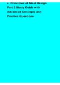 Principles of Steel Design Part 2 Study Guide with Advanced Concepts and Practice Questions With Solution 2025&sol; 2026 Engineering Exam Guide