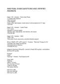 AMS FINAL EXAM QUESTIONS AND VERIFIED ANSWERS