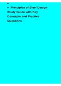 Principles of Steel Design Study Guide with Key Concepts and Practice Questions With Solution 2025&sol; 2026 Engineering Exam Guide