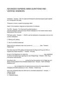 ADVANCED NURSING AMSA QUESTIONS AND VERIFIED ANSWERS