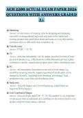 AEM 2200 ACTUAL EXAM PAPER 2026&NewLine;QUESTIONS WITH ANSWERS GRADED&NewLine;A&plus;