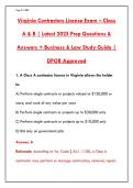VIRGINIA CONTRACTORS LICENSE EXAM PREP &ndash; 200 PRACTICE QUESTIONS WITH ANSWERS & DETAILED RATIONALES &vert; PASS YOUR CLASS A&comma; B&comma; OR C LICENSE FIRST TRY&NewLine;&NewLine;