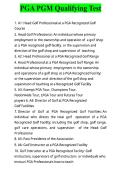 PGA PGM Qualifying Test&vert; 157 Questions &vert; 100&percnt; Correct Answers&NewLine;