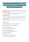 AEM 2200 COMPREHENSIVE STUDY&NewLine;GUIDE 2026 FULL QUESTIONS AND&NewLine;SOLUTIONS GRADED A&plus;