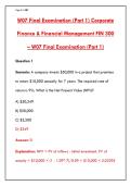 FIN 300 FINAL EXAM PRACTICE TEST &ndash; 200 CORPORATE FINANCE QUESTIONS & VERIFIED ANSWERS &vert; TIME VALUE&comma; CAPITAL BUDGETING&comma; WACC&comma; RISK & RETURN&NewLine;&NewLine;