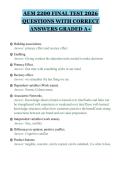 AEM 2200 FINAL TEST 2026&NewLine;QUESTIONS WITH CORRECT&NewLine;ANSWERS GRADED A&plus;