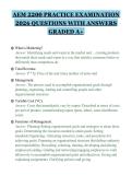 AEM 2200 PRACTICE EXAMINATION&NewLine;2026 QUESTIONS WITH ANSWERS&NewLine;GRADED A&plus;