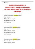 DYSRHYTHMIA BASIC A &NewLine;COMPETENCY EXAM RELIAS 2026 &NewLine;ACTUAL QUESTIONS WITH VERIFIED &NewLine;ANSWERS&period;