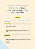 Pearson RBT Exam &lpar;150 Questions Practice Exam&rpar; &lpar;Latest 2026&sol;2027 Update&rpar; Questions and Verified Answers &vert; 100&percnt; Correct &vert; Grade ADescriptionThis Pearson RBT  is a comprehensive study resource designed to help candidates prepare for the Registered Beh